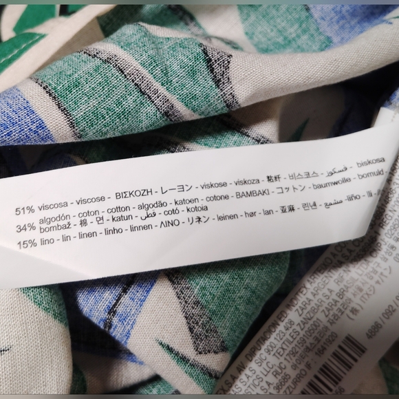 NWT Zara Linen Blend Shorts Sz- XL - Picture 5 of 5